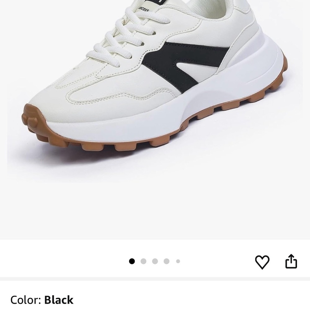 Women's Athletic Shoes in White and Black